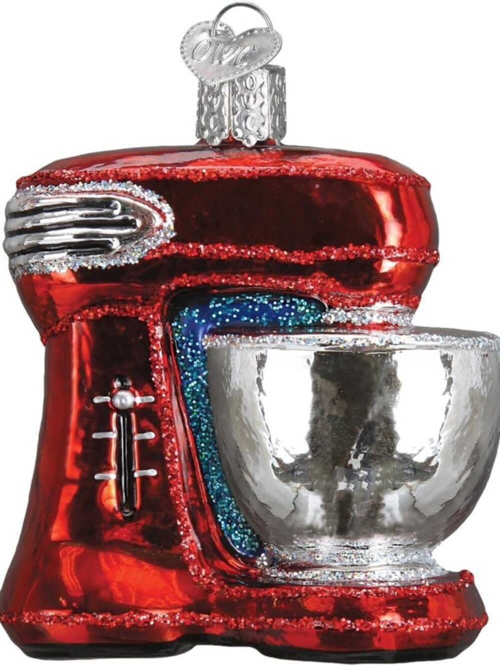 Vintage Glass Blown Christmas Ornament - Mixer Design, Holiday Decor
